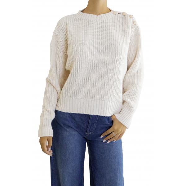 Maglione con bottoni dorati Please 
